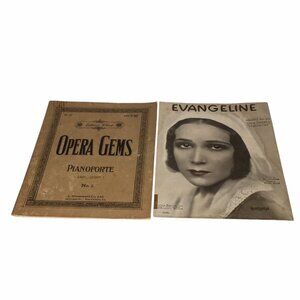 Two For One Sheet Music Evangeline 1929 Movie Opera Gems 704 New Orleans Prop